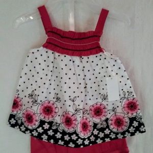 NWT Baby Girl 2 Piece Dress Outfit